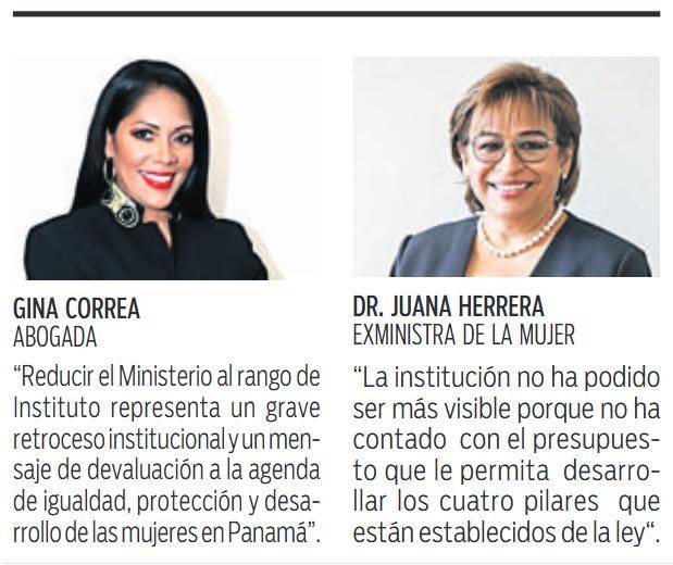 $!Cambio del Ministerio de la Mujer a instituto sigue en pausa en la Asamblea