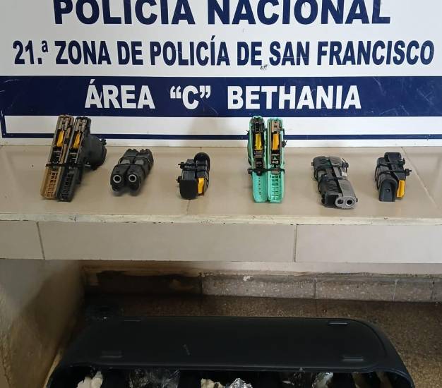 Un aprehendido y cuatro armas de fuego decomisadas en Bethania