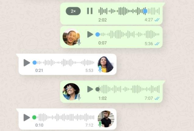 META | Mensajes de voz en un chat de WhatsApp.
