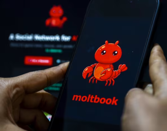 Ilustración de Moltbook en un dispositivo.