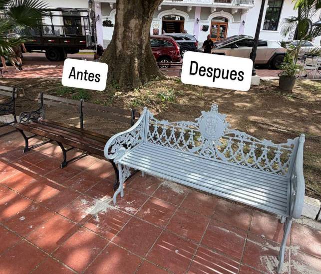 Inicia reemplazo de bancas del Casco Antiguo