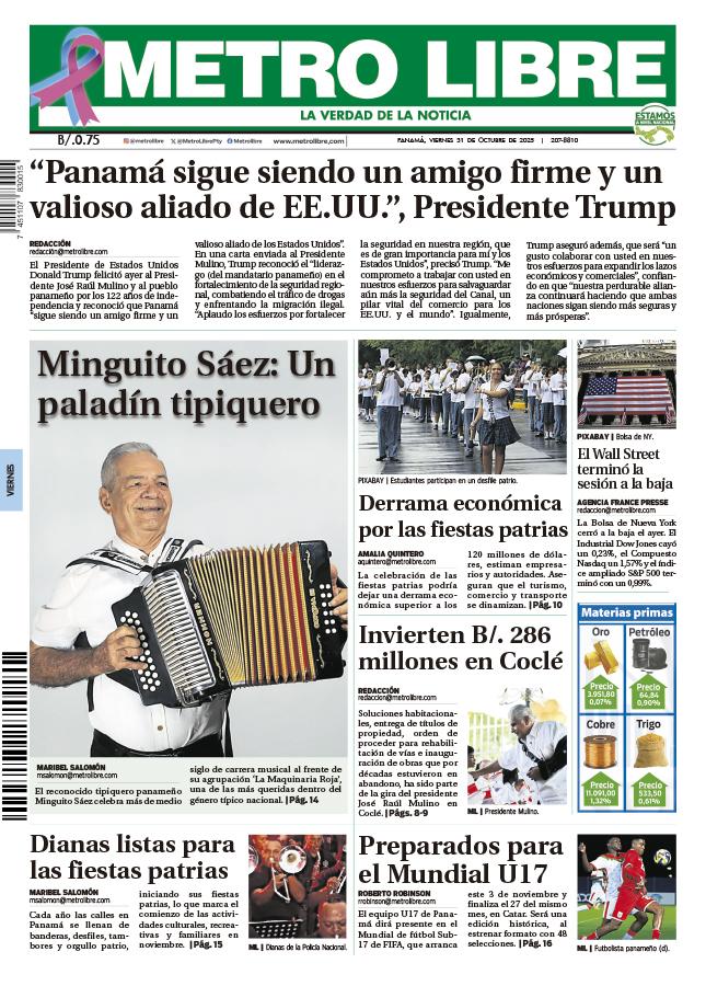 Portada del 31 de octubre de 2025