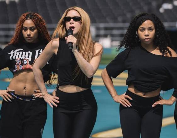 Instagram | La cantante colombiana Shakira durante sus prácticas en el escenario.