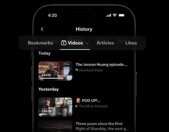 Nueva pestaña de 'Historial' en X.