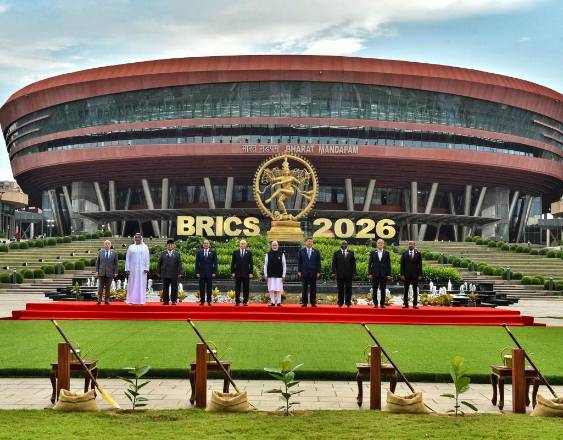 AFP | Líderes de los BRICS reunidos en Nueva Delhi, India, para una asamblea de este bloque de países.