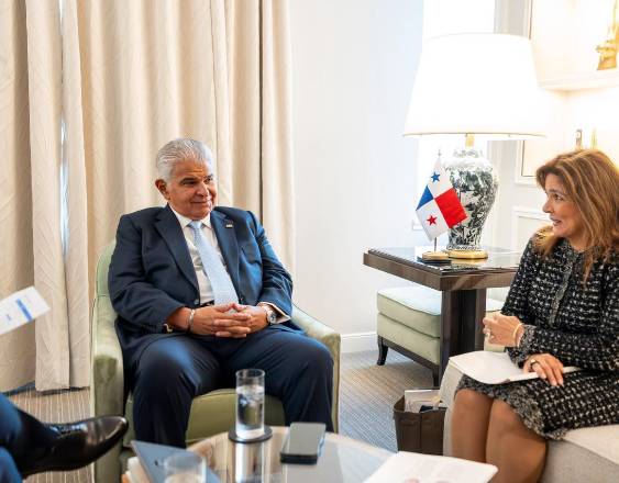 ML | El presidente de la República, José Raúl Mulino, sostuvo un encuentro en Nueva York con Marisol Argueta de Barillas.