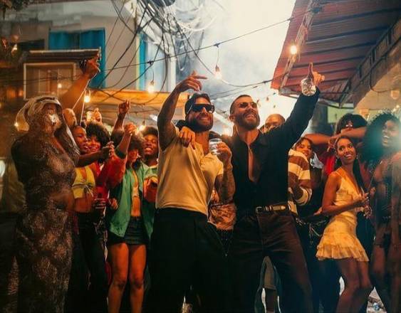 Los cantantes colombianos Maluma y Manuel Turizo.
