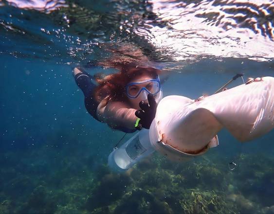 @aleunderwater | La oceanógrafa Alexandra Sofía Guzmán Bloise considera que una de las cosas más retadoras es demostrar que pertence al mundo científico.
