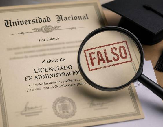 IA | Un diploma falso detectado por un especialista.