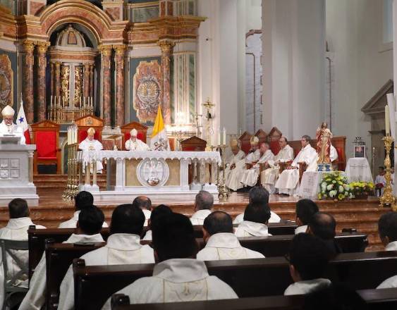 Cortesía | Agustinos durante la homilía en la Iglesia Catedral.