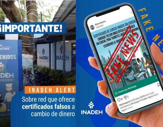 El INADEH alerta sobre red que ofrece certificados falsos a cambio de dinero