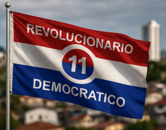 DALL·E | Bandera del Partido Revolucionario Democrático.