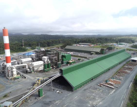 Cobre Panamá | Vista de la planta y el área de almacenamiento.