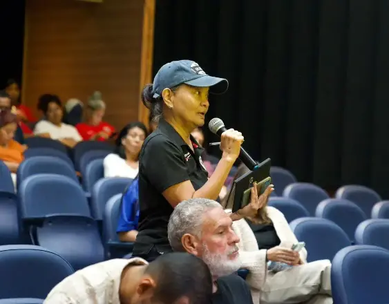 ML | Durante la audiencia pública.