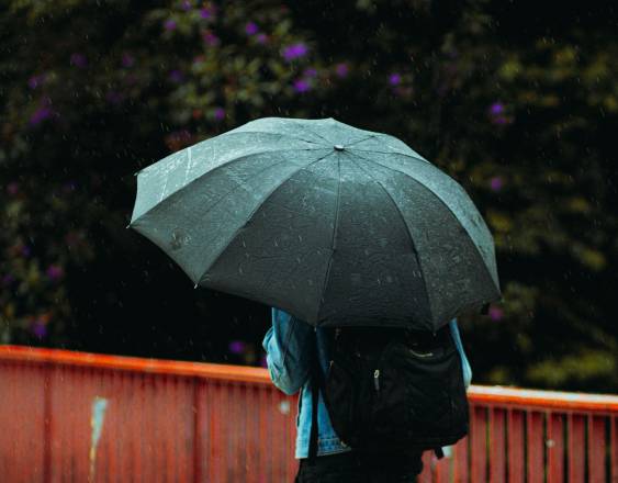 PEXELS | Una persona utiliza un paraguas para protegerse de la lluvia.