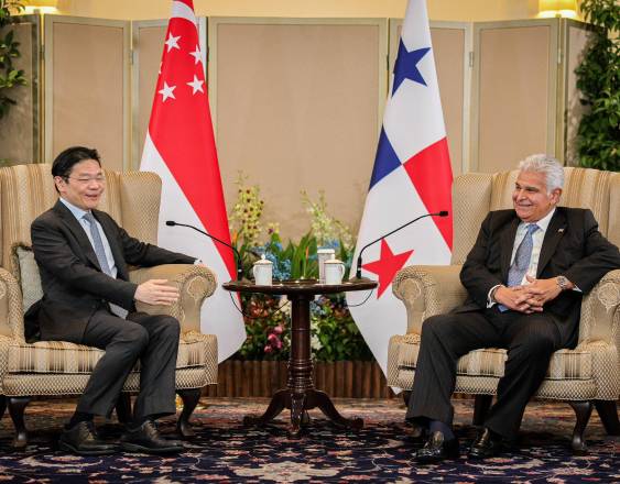 ML | El presidente José Raúl Mulino a Singapur, el primer ministro Lawrence Wong.
