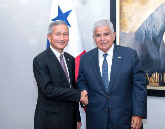 ML | El presidente de la República, José Raúl Mulino y el canciller de Singapur, Vivian Balakrishnan.