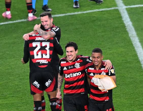 AFP | Futbolistas del Flamengo celebrando la victoria.