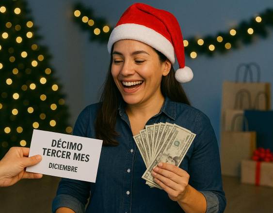 ML | Una personas recibe el pago de su décimo tercer mes.