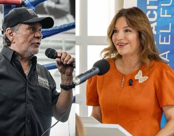 @ROBERTODURANBOX @PRESIDENCIAPMA | El boxeador Roberto Durán y la primera dama Maricel Mulino.