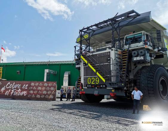 COBRE PANAMÁ | Un camión utilizado en el proyecto minero, ubicado en Donoso, Colón.