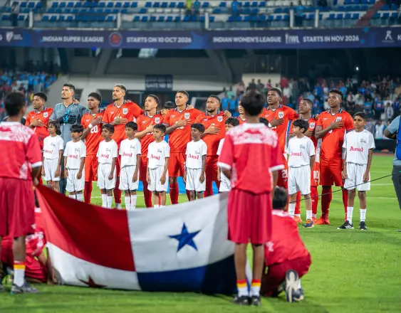 Cortesía | Selección de Panamá en su duelo amistoso ante India, en India, el pasado 25 de septiembre.