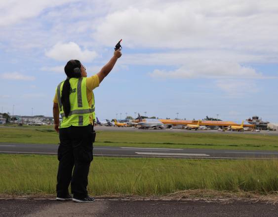 ML | Personal de control de fauna en el Aeropuerto de Tocumen.