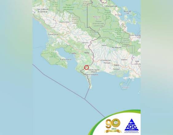 Sismo de magnitud 4.6 sacude la región fronteriza entre Panamá y Costa Rica.