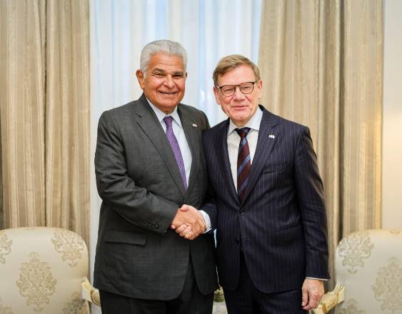 ML | El presidente José Raúl Mulino y el ministro federal de Relaciones Exteriores de Alemania, Johann Wadephul.
