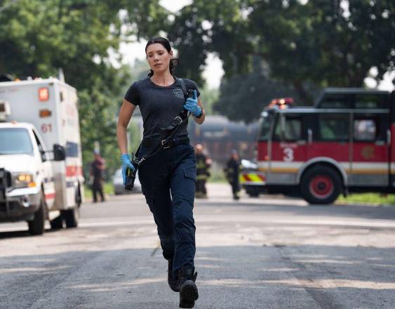Cortesía | La actriz estadounidense Hanako Greensmith durante la grabación de la serie.