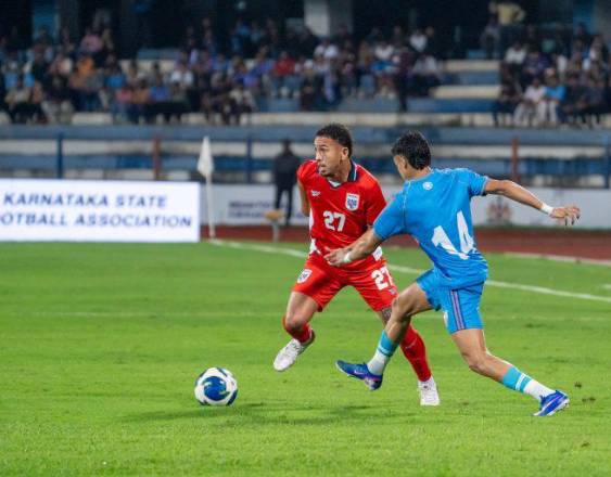Cortesía | Partido entre las selecciones mayores masculinas de fútbol de Panamá (rojo) e India.