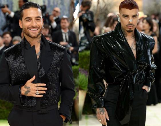 AFP | Los artistas Maluma y Rauw Alejandro.