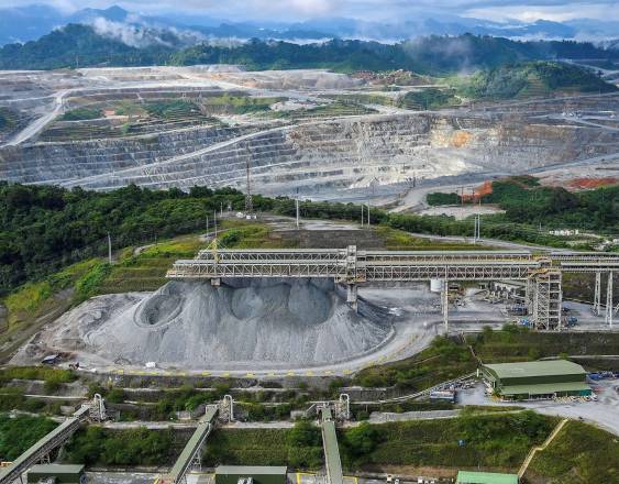 Cobre Panamá | Imagen de referencia del material rocoso en la mina de cobre.