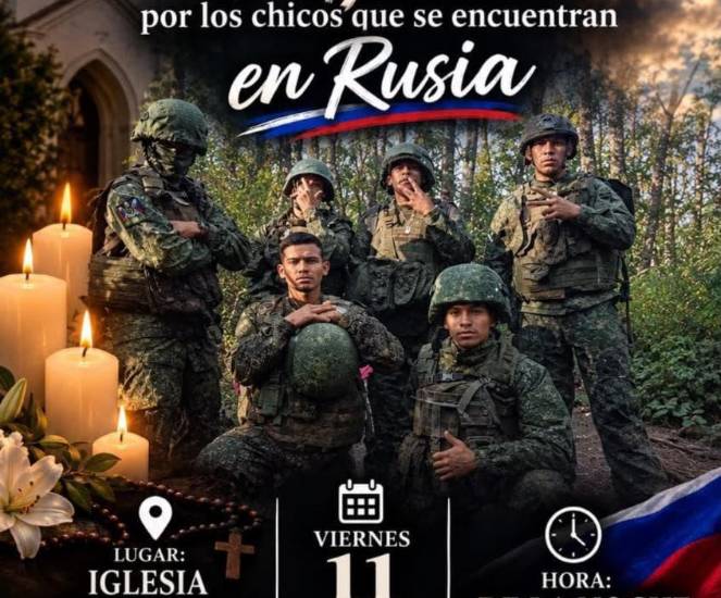 Vigilia en David por reclutados en guerra de Rusia-Ucrania
