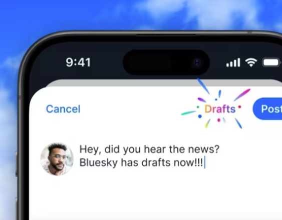 Borradores en Bluesky.
