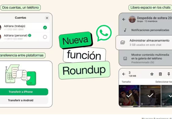 Nuevas funciones de WhatsApp.