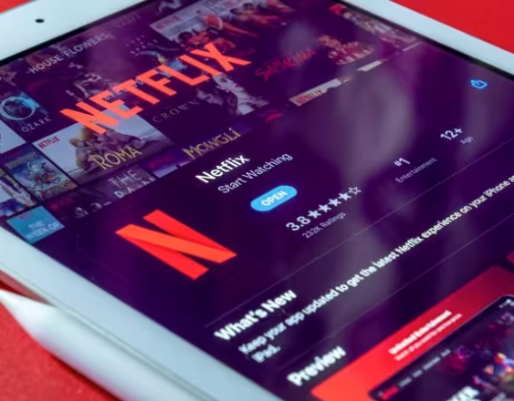 La aplicación de Netflix en un dispositivo móvil.