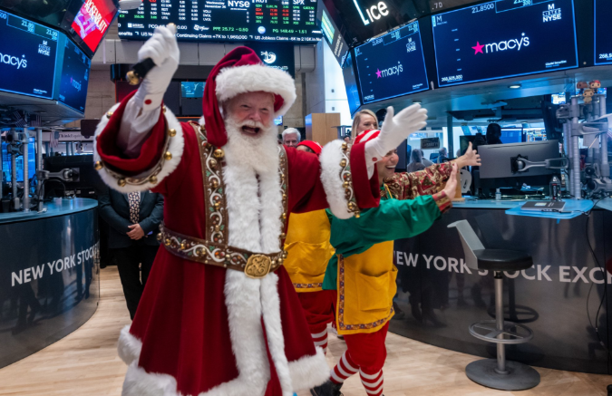 Wall Street alcanza un doble récord en Navidad