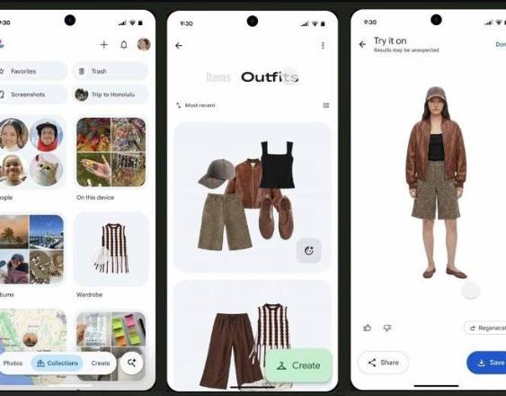 Función de Wardrobe en Google Fotos.