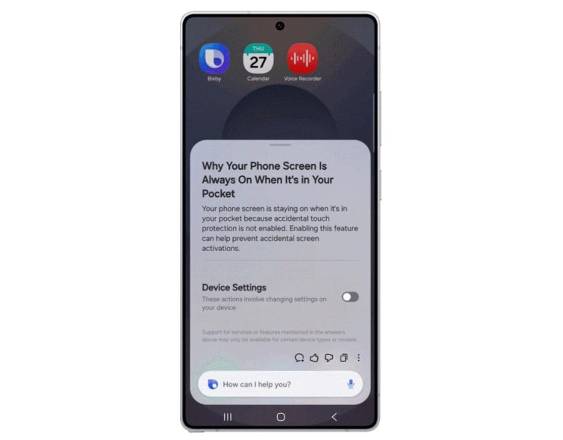 (Foto de ARCHIVO) Interacción con el nuevo Bixby en la pantalla de un dispositivo Galaxy