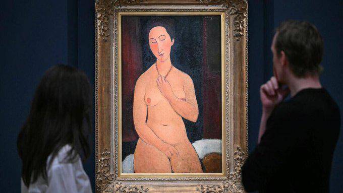 Desnudo de Modigliani marca récord europeo en subasta de Londres