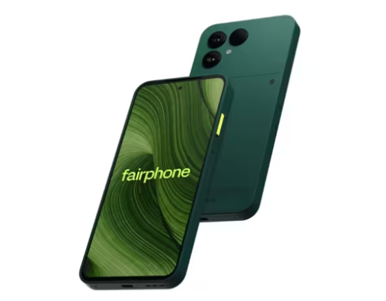 Fairphone 6 en color verde.