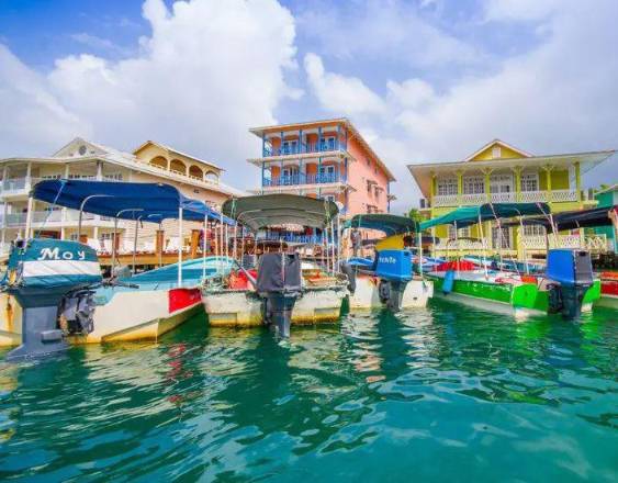 Expedia | Foto de hoteles y lanchas en Isla Colón, Bocas del Toro.