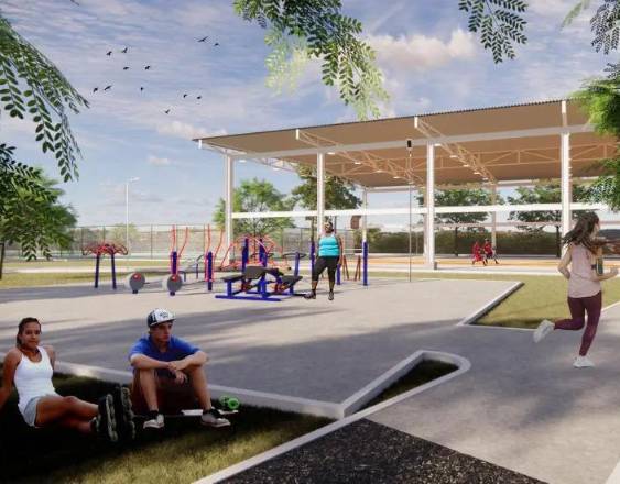 Cortesía | Una muestra del área deportiva del futuro Parque de Brisas.