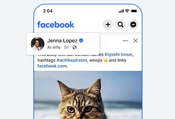 Meta sustituye la etiqueta ‘Hecho con IA’ por ‘Información de IA’.