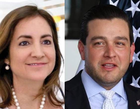 ML | La activista Annette Planells y el embajador Kevin Marino Cabrera.