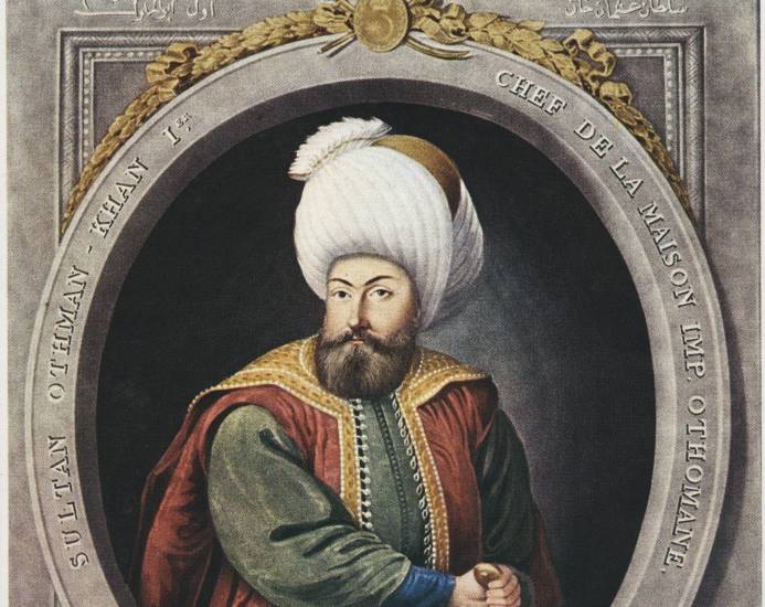 ML | Representación de Osman I, el primer sultán asesinado (regicidio) de la historia del Imperio otomano (Dominio público).