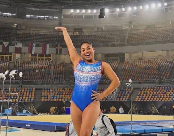 La atleta panameña Hillary Heron.