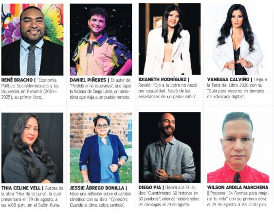 Hay 26 nuevas voces que debutarán en la Feria Internacional del Libro en Atlapa