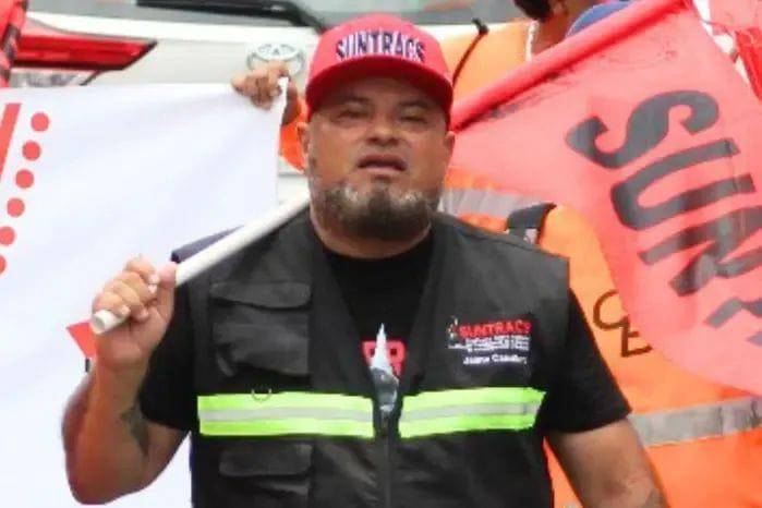 ML | El dirigente del Suntracs, Jaime Caballero.